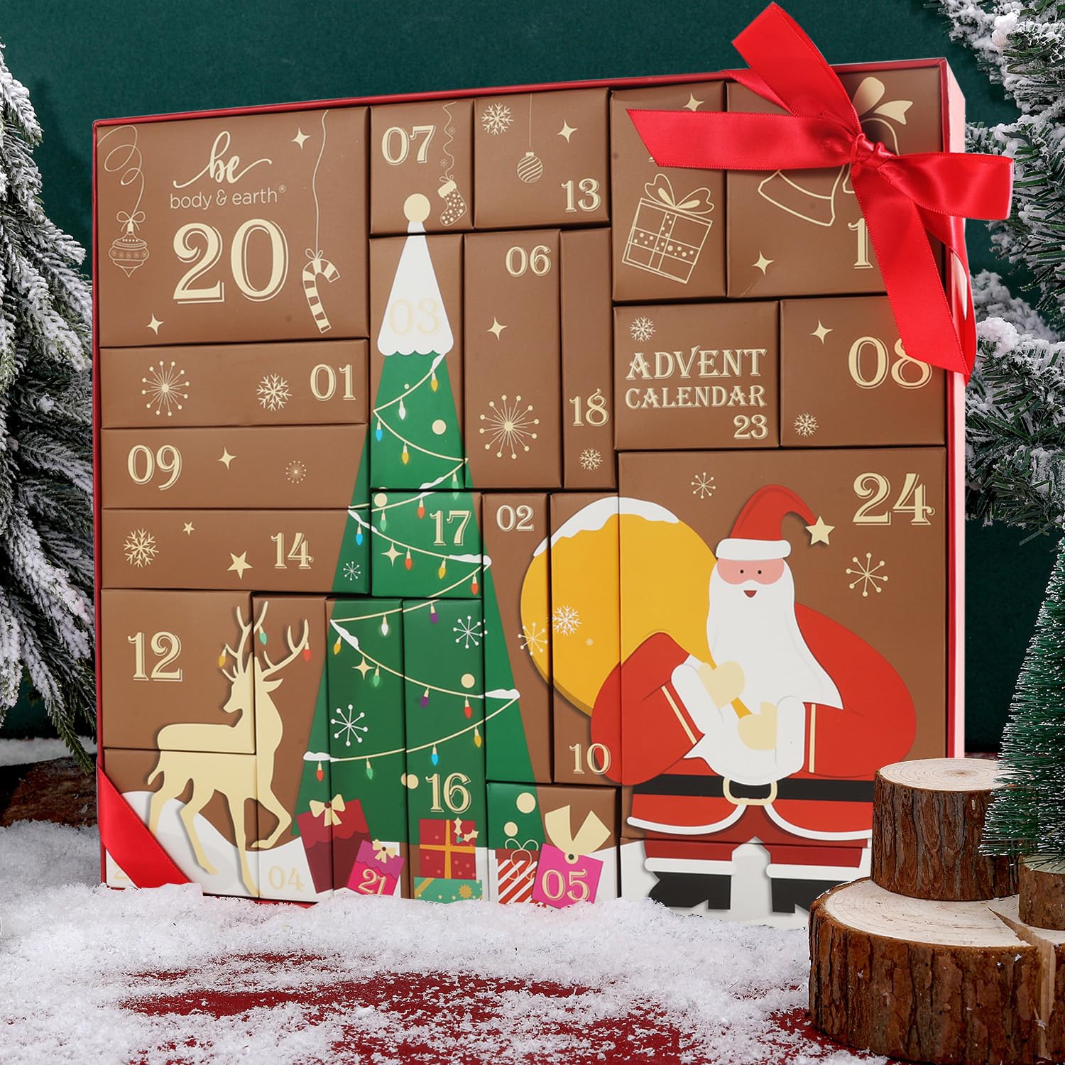 Advent Calendar 2025 BODY & EARTH Holiday Gifts for Women Christmas 24 Days of Beauty Countdow Calendar 24PCS 2025 Skincare Advent Calendar