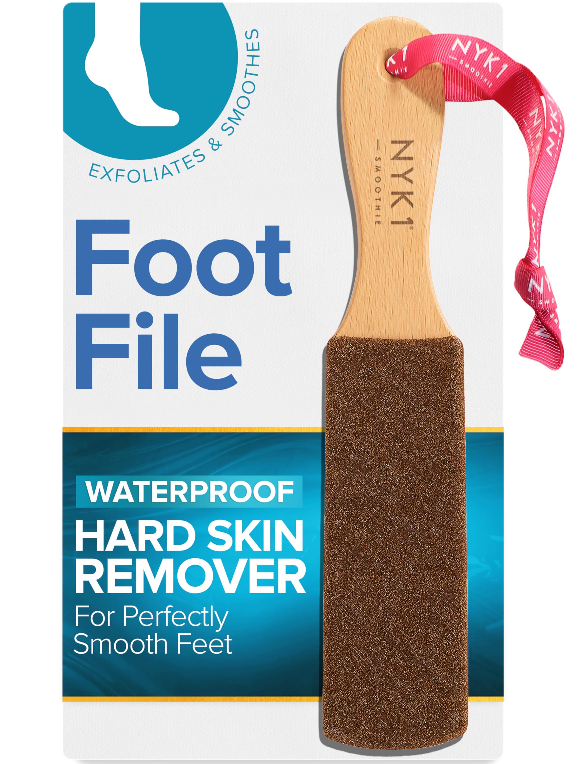 Water Resistant Foot File Hard Skin Remover (for Sensitive Feet) NYK1 Smoothie Foot Scraper to Eliminate Dry and Hardened Skin - High-Performance Feet Exfoliator for a Velvety Smooth Pedicure Finish