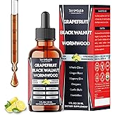 Tenmido 9in1 Grapefruit Seed Extract Liquid Supplements with Black Walnut, Wormwood, Whole Clove, Ginger, Slippery Elm, Oregano, Garlic, and Dandelion - 30ml 1 Fl Oz