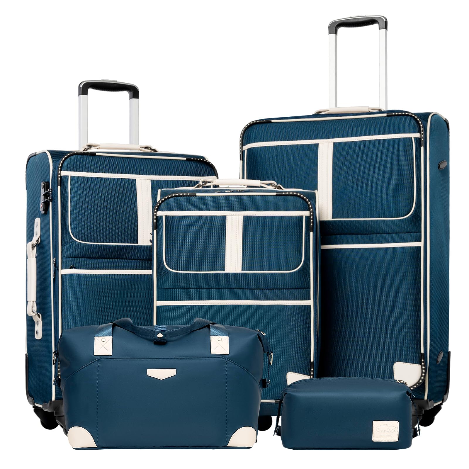 Photo 1 of *** PARTIAL SET **** Coolife Luggage 5 Piece Set Suitcase Expandable TSA lock spinner softshell