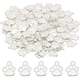PATIKIL Jewelry Making Charm Bulk, 120 Pcs Dog Paw Animal Footprint Pendants DIY for Necklace, Bracelet, Earring Making and Crafting