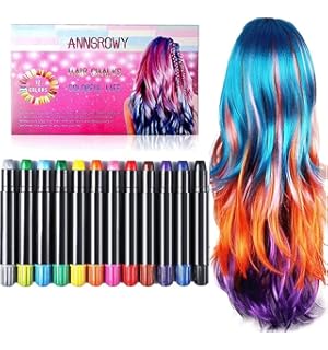 Hair Chalk For Girls Boys 12 Kids Temporary Hair Colour