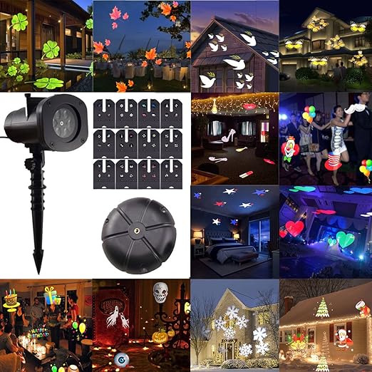 Proiettore Luci Natalizie Amazon.Gesimei Proiettore Luci Natale Esterno 12 Lenti Intercambiabili Proiezione Lampada Led Impermeabile Illuminazione Giardino Faretti Per Albero Casa Parete Decorazioni C Amazon It Illuminazione