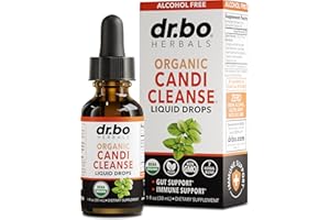 DR. BO Candi Cleanse Support Supplement Drops - Organic Oregano Oil Drops Liquid & Black Walnut Wormwood - Extra Strength Overgrowth Balance Complex, Natural Oral Gut Cleanser Detox Health Supplements 1 oz