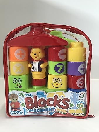 25pcs Blocks Amusement Park Children Imaginations Activity for Ages 3 and Up