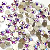 144 pcs Crystal AB (001 AB) Swarovski 2088 XIRIUS 16ss 4mm Flatbacks SS16 | Round Rhinestones DIY Gems Foiled backing No-Hotfix Nail art Made in Austria