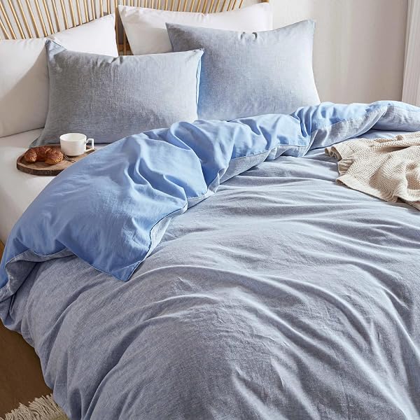 HYDE LANE LINEN DUVET COVER SET QUEEN SIZE,...