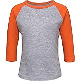 ILTEX Kids & Youth Baseball Raglan T-Shirt 3/4 Sleeve Infant Toddler Youth Athletic Jersey Sports Casual (20+ Colors)