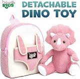 Naturally KIDS Pink Dinosaur Backpack Toddler Girl Toys Stuffed Animal view 2