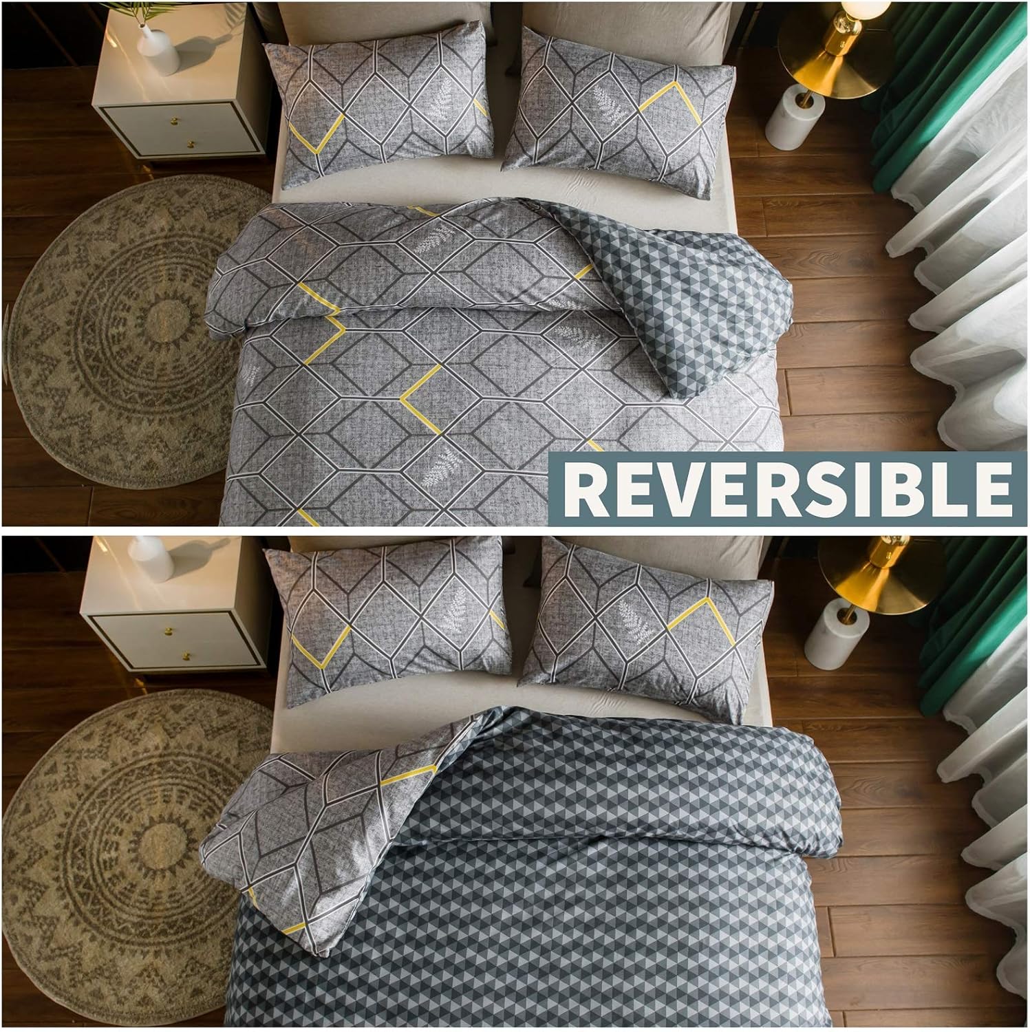 Lazzaro Super King Duvet Set Premium Brushed Microfiber Super King Duvet Cover Ultrasoft Hypoallergenic Duvet Cover Super King Size Non Iron Luxury Quilt Cover Bedding Set including Zipper Closure - Image 4