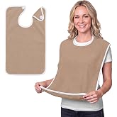 Avalon Adult Bibs for Women &amp; Men, 100% Cotton Bibs for Adults for Eating | Terry Cloth, Reusable, Washable, Adjustable Closure, Clothing Protector for Seniors &amp; Elderly Adults