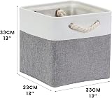 Mangata Cube Storage Boxes 33x33x33cm Grey White 4 Pack view 7