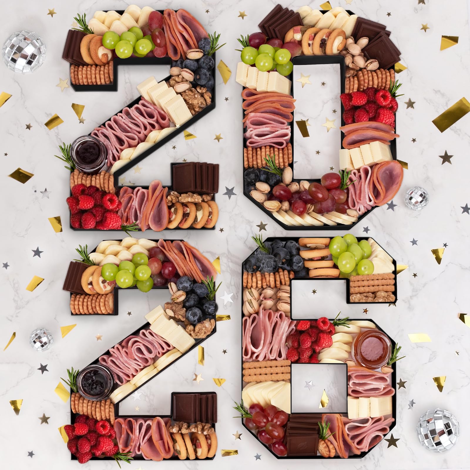 Graduation Party Decorations 2026-2026 Numbers Charcuterie Board Box - 10" Paper Tray for Graduation Centerpieces - Class of 2026 Table Decoration for Kindergarten Preschool College High School