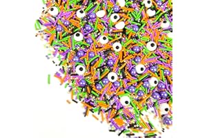 RAZERL Halloween Sprinkles for Cake Decorating 4.58 ounce Eyeball Sprinkles for Halloween Party Cupcake Toppers Cookie Ice Cream Decorations Celebrations