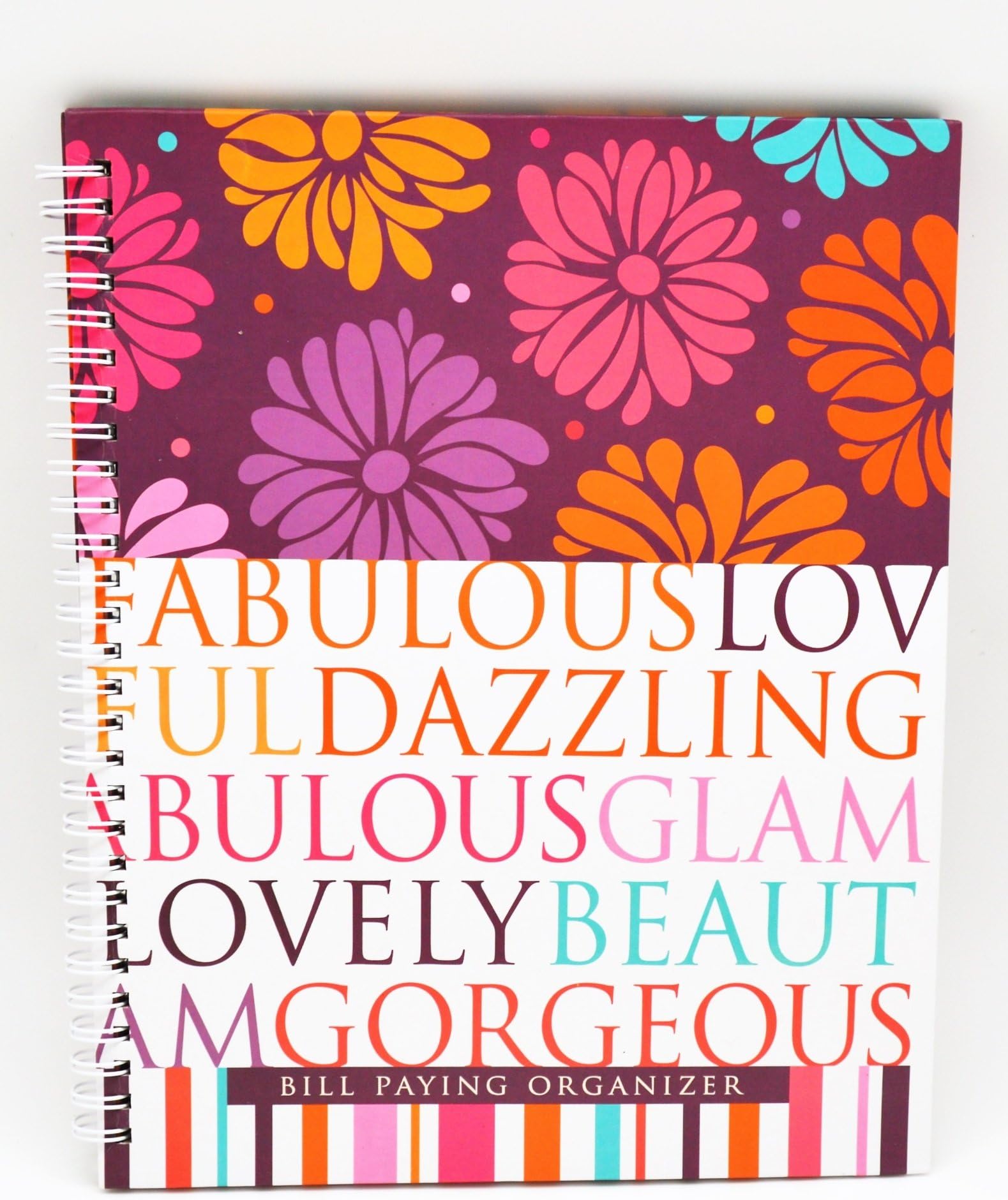 Monthly Bill Paying Organizer Hard Cover Budget Book with Pockets - Fabulous by Gifts Plus