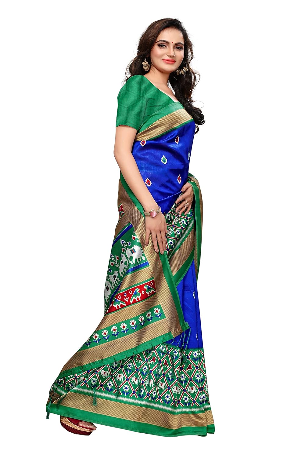 anni designer silk saree with blouse piece