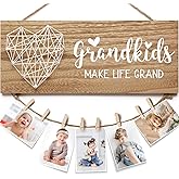 Grandma Gifts Christmas Gifts for Grandma Picture Frame, Birthday Gift for Grandmother from Granddaughter Grandson - Grandkids Make Life Grand, Grandpa Nana Gift Grandmother Grandparents Photo Holder