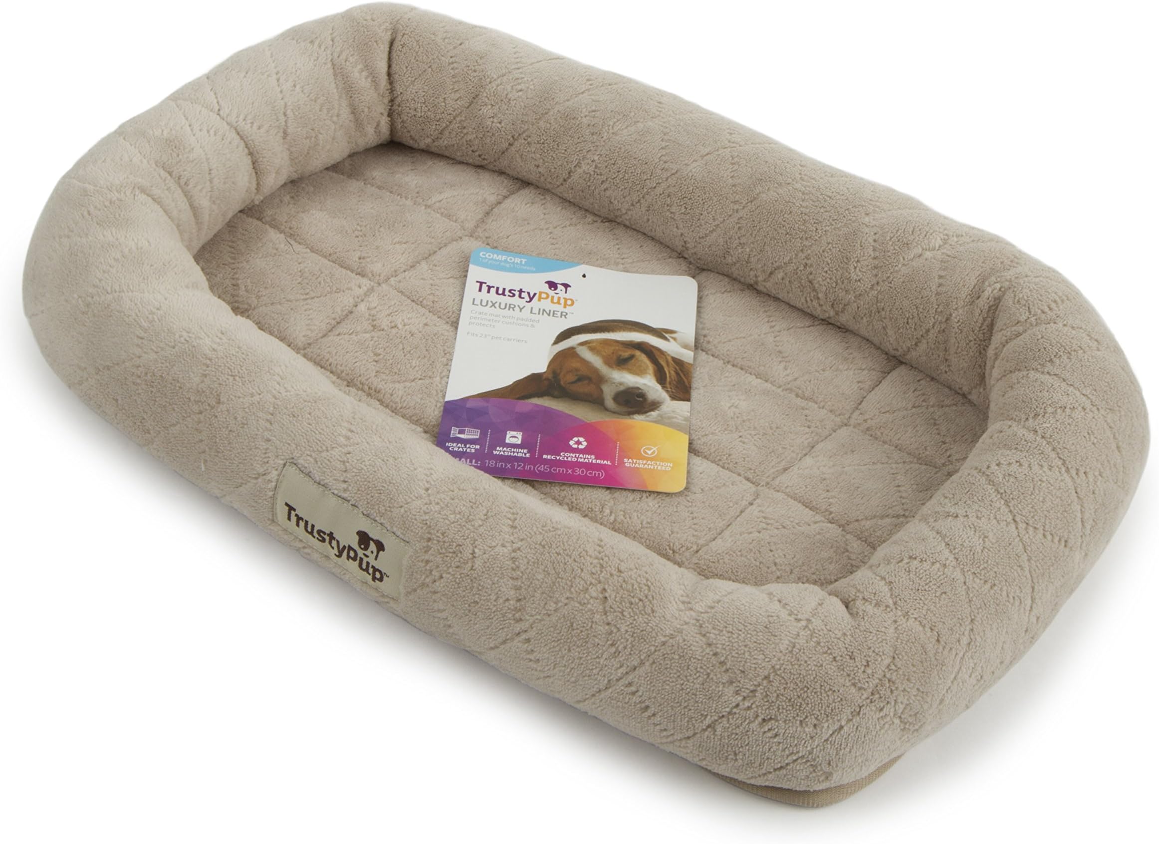 TrustyPup 65078-99975-004 Luxury Liner Bolstered Crate Mat, Small