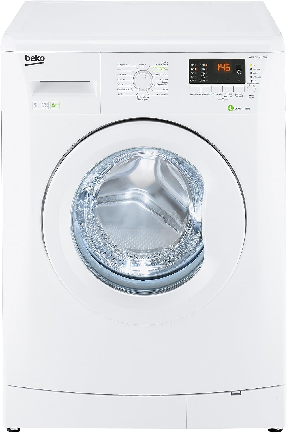 Beko WMB 51232 PTE Washing Machine Energy Efficiency Class A++ AB