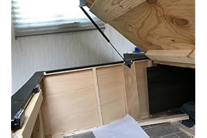 Hatchlift Products RV Bedlift - Small Compartment 24" - 30" with Lightweight Mattress, Camper Shell, Gas Shocks for Truck Pickup Tool Box, and Lift Lid & Spring Struts for Cabinets and Heavy Lids