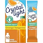 Crystal Light Immunity Drink Mix, 10 ct, Orange Tangerine, .07 oz Pkts | Powdered Drink Mix. Carton Made From 100% Recycled Paperboard. Minimum 35% Post-Consumer Content