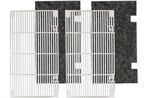 DMUPNICK RV A/C Ducted Air Grille for Dometic, Duo-Therm RV Air Conditioner Grille, RV Air Conditioner Cover with RV AC Filter Replacement for Dometic 3104928.019 Polar White 14.1" x 7.7" -4pack