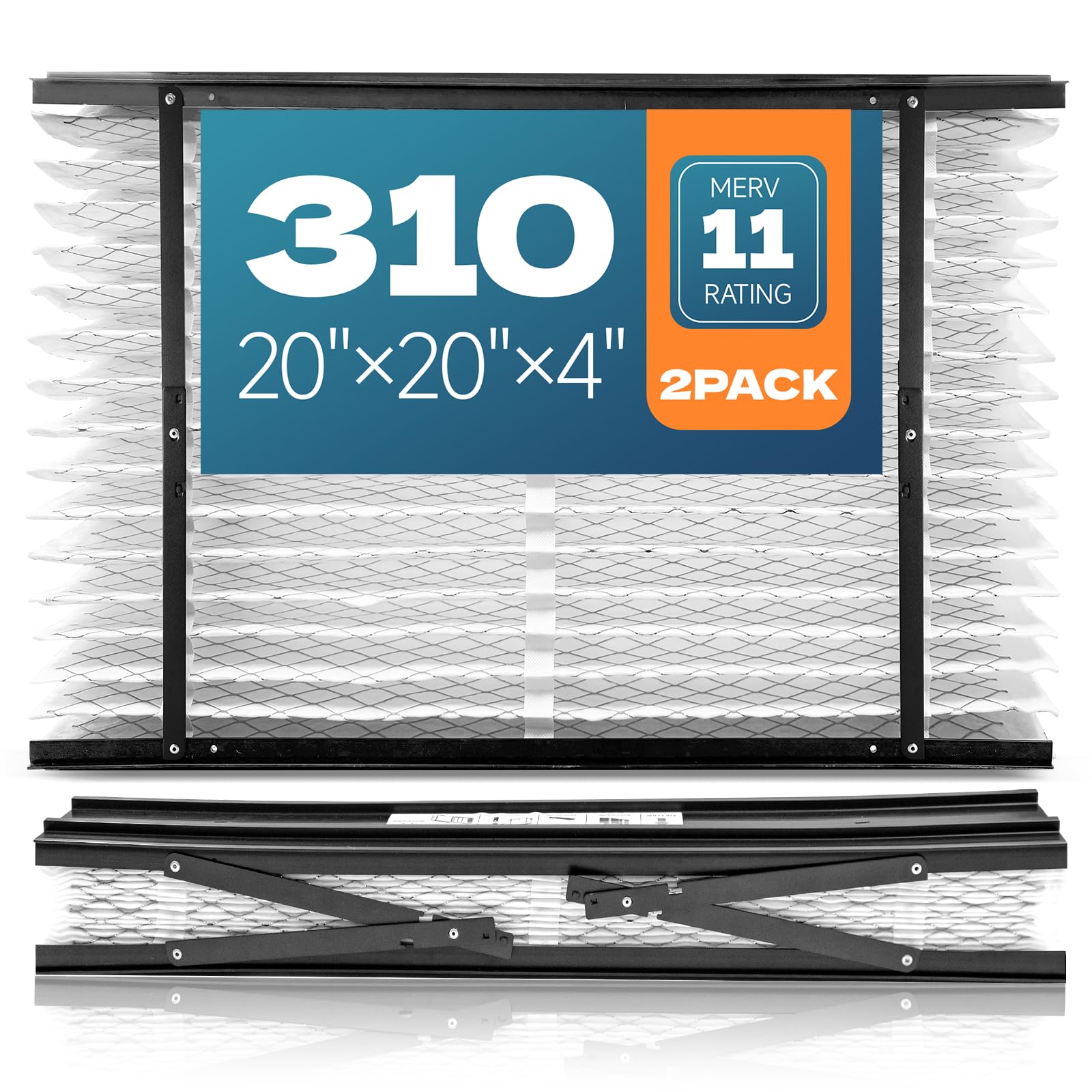 Photo 1 of 2-Pack 310 Filter Replacement Compatible with AprilAire 310 Whole House Air Purifiers Models 1310, 2310, 3310, or 4300, MERV 11 Furnace Filter Replacement, Size: 20x20x4(Actual Size 20.47'x19.25'x4)
