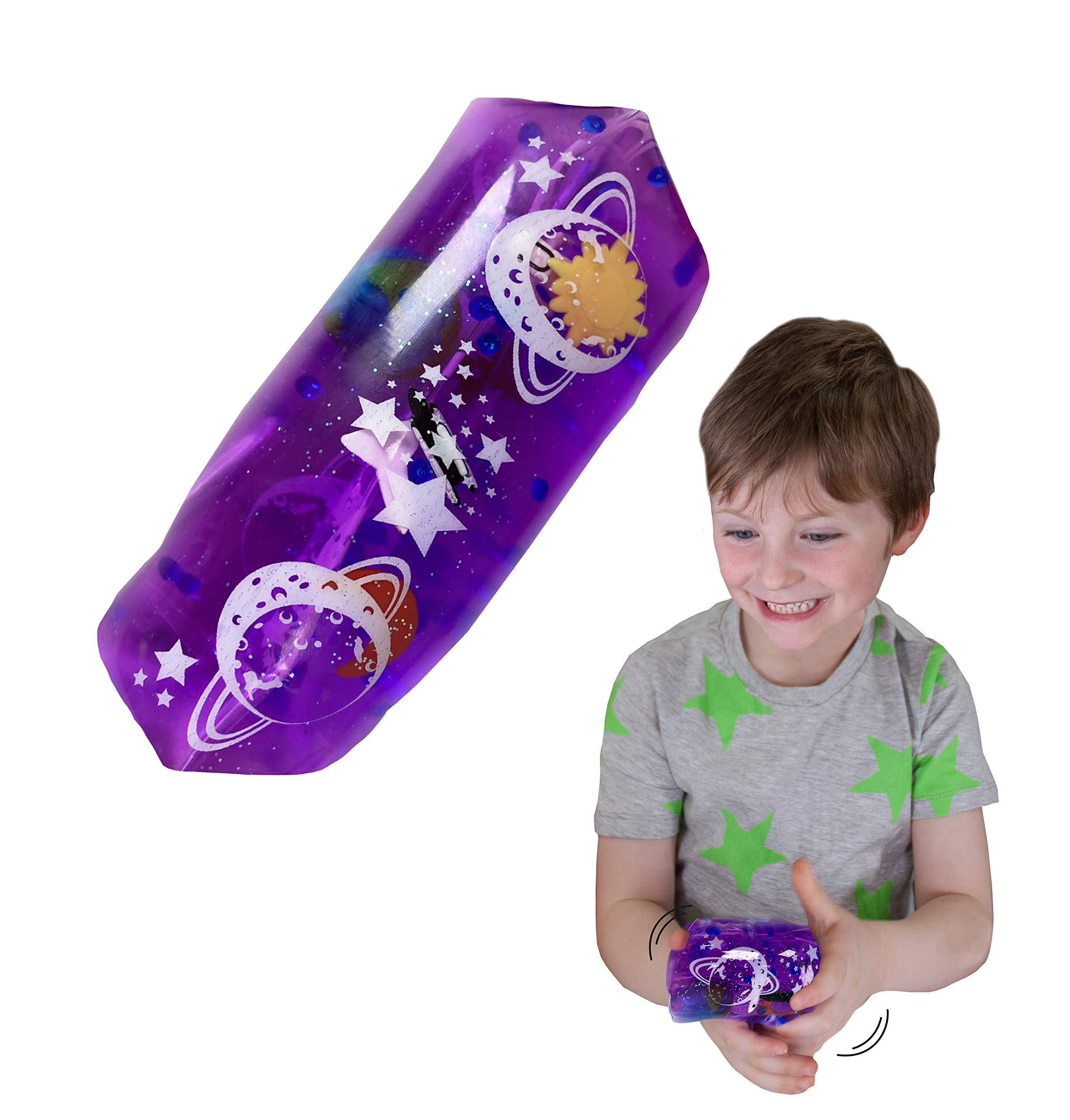 Wiggly Jiggly - Space from Deluxebase. Water Snake Fidget Toys for Stress & Anxiety Relief, Sensory Toy for Kids & Adults, Ideal for Autism and Party Favours.