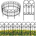 AMAGABELI GARDEN & HOME 10 Panels Decorative Garden Fences and Borders for Dogs 22in(H)×10ft(L) No Dig Metal Fence Panels Garden Edging Border Fence for Animal Barrier Fencing for Flower Beds Yard