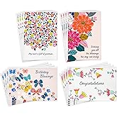 Hallmark Religious Spring Flowers and Butterflies Card Assortment (16 Cards with Envelopes) for Thank You, Congrats, Birthday