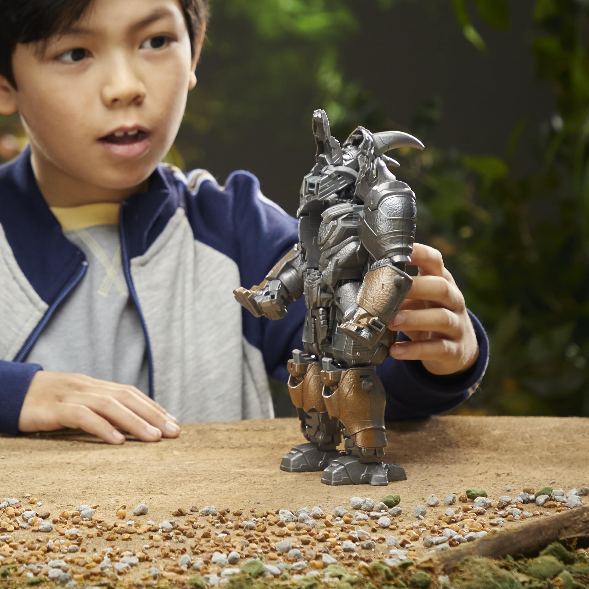 Transformers Toys Rise of The Beasts Movie, Smash Changer Rhinox Converting Action Figure for Ages 6 and up, 9-inch