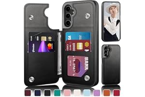 DJDUCK Designed for Samsung Galaxy S25 Plus Case Wallet with Card Holder, [Magnetic Clasp Folio Cover] [RFID Blocking Leather Protection] Shockproof Women Men Cases for Samsung S25 Plus Black