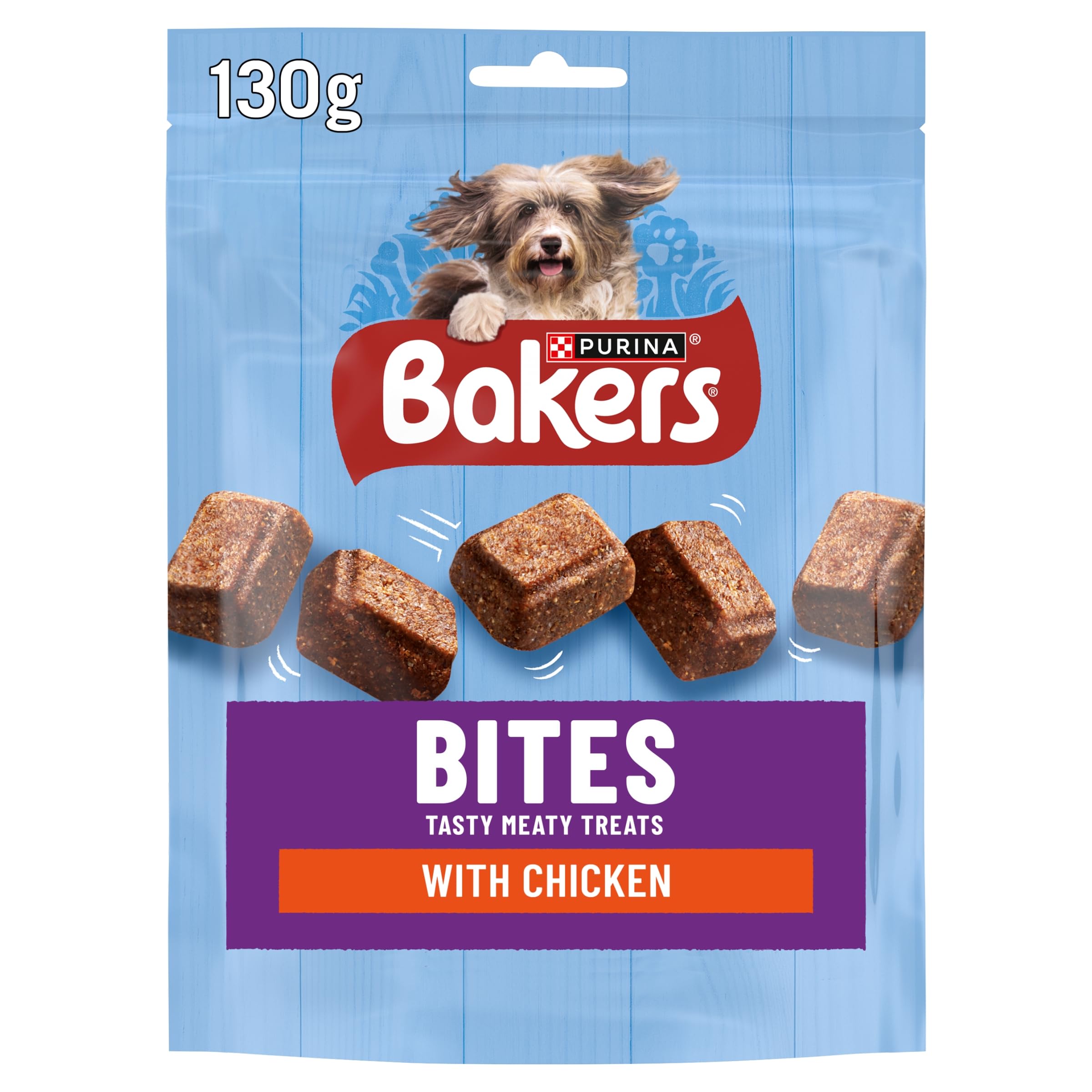 BAKERS Bites with Chicken Dog Treats 130g (Pack of 6)