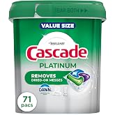 Cascade Platinum Dishwasher Pods, Dishwasher Detergent, Dish Detergent Soap, Fresh, 71 count
