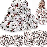 Tranqun 10 Pcs Spring Flannel Cardinal Bird Throw Blankets, 50" x 60" Winter Cardinal Bird Fleece Blanket Bulk for Women, Blue Xmas Sofa Fuzzy Blanket for Cozy Sofa Couch Spring Office Gift Decor