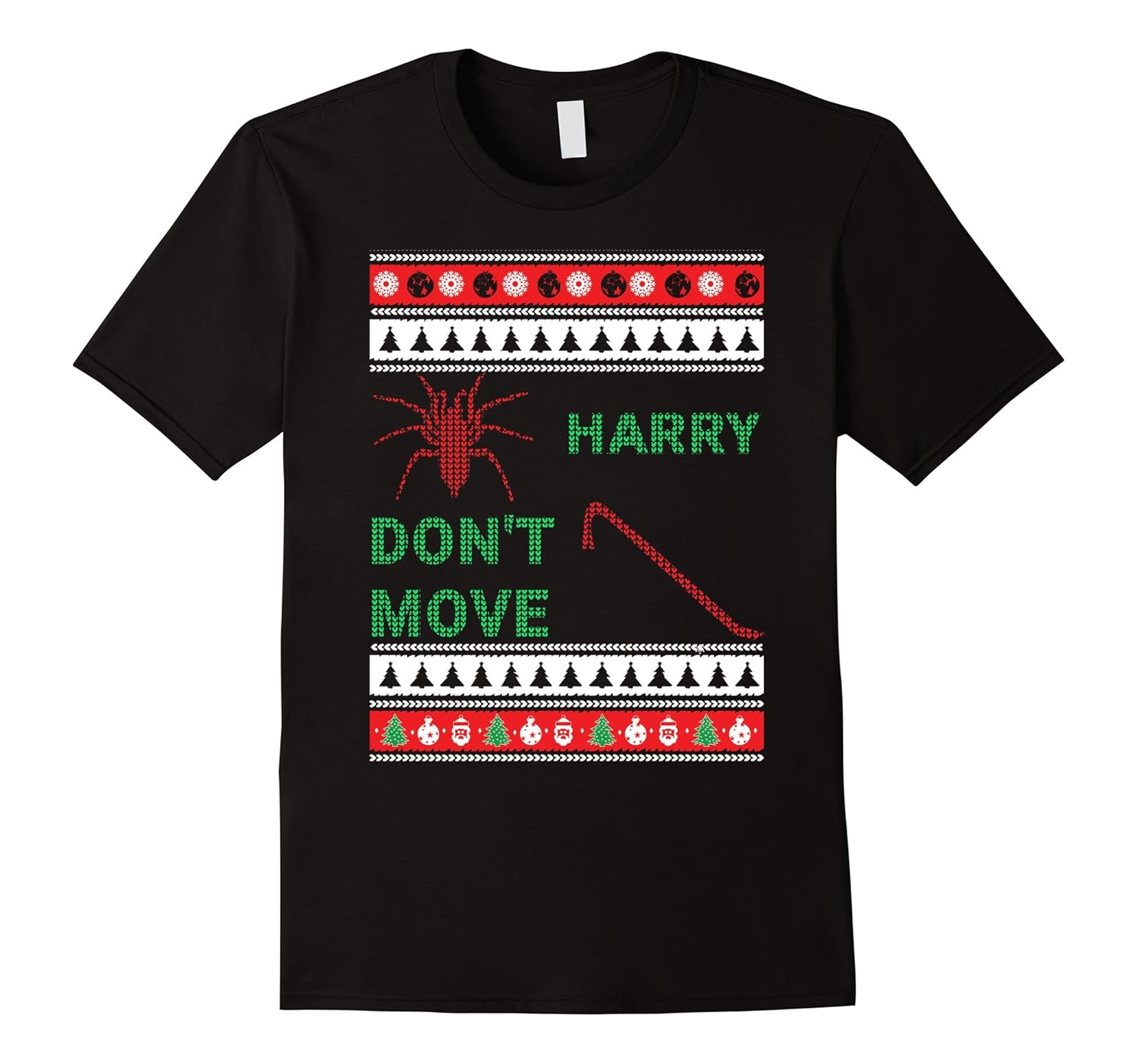 Harry Dont Move Spider Crowbar Fun Xmas T-Shirt-Rose