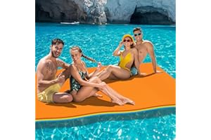 Stopsad 6'/9'/12' Floating Water Mat, Foam Water Floating Pad, Tear-Resistant XPE Foam, Lily Pad for Water Recreation Pool, Beach, Ocean, Lake, Suitable for Multiple Users