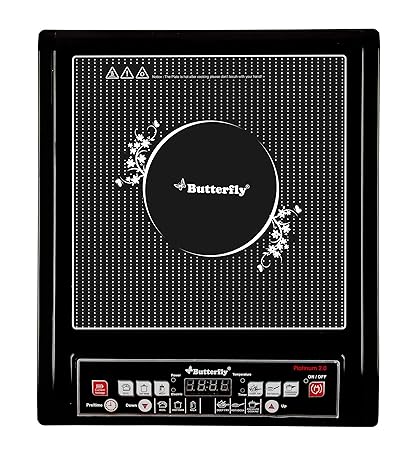Butterfly Platinum 2.O 1800-Watt Induction Cooktop with Push Button (Black)