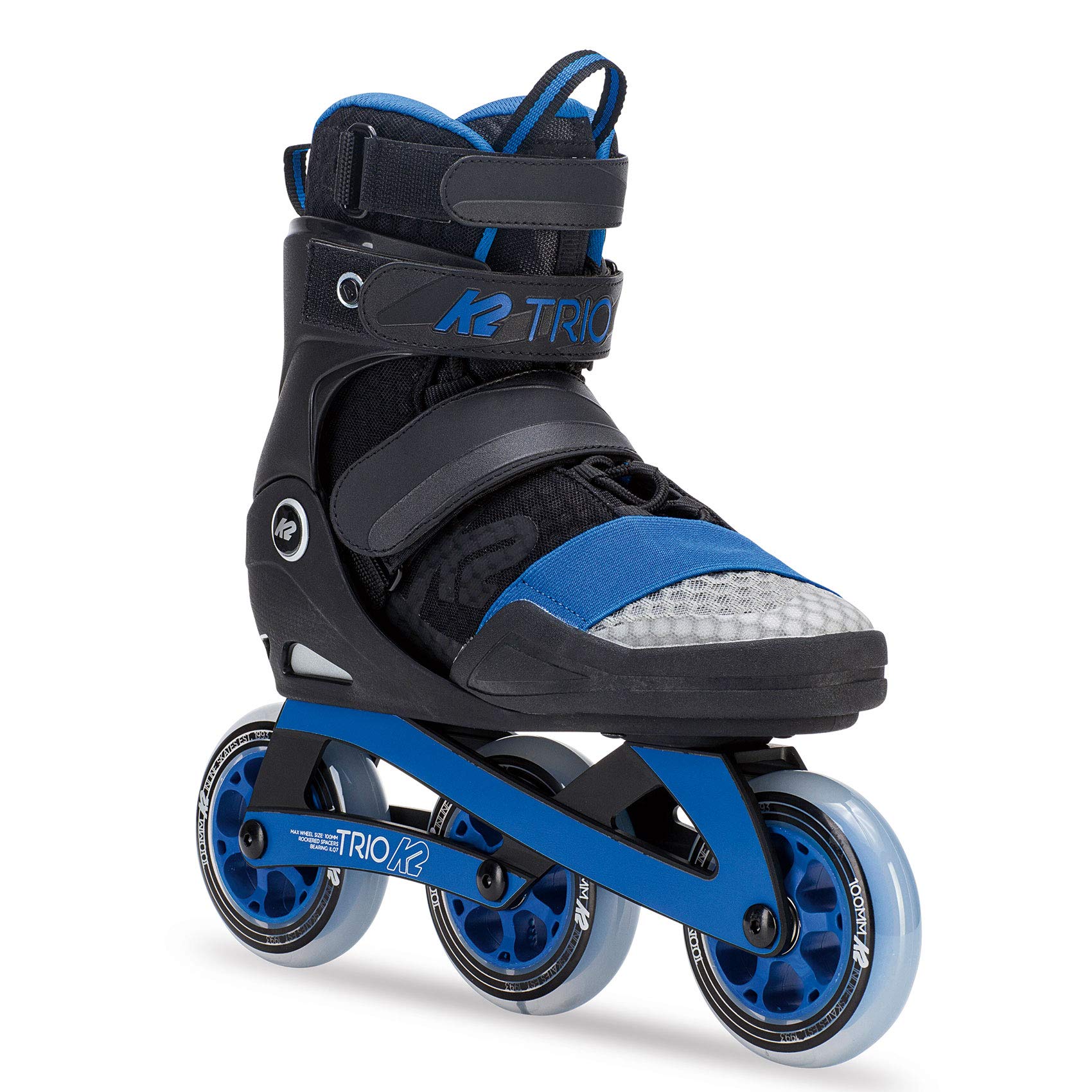 K2 Skate Men's Trio 100 Inline Skate, Gray Red, 10