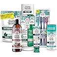 GuruNanda Gum Hygiene Makeover Kit with Ashwagandha & Cocomint (Travel Size) Oil Pulling, Neem Toothpaste, Breath Harmonizer Mouthwash, 2-in-1 Floss Picks & Whitening Toothbrushes
