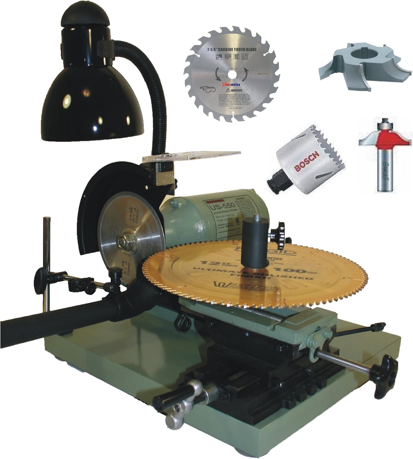 US550 Universal Sharpener (Saw Blade, Router Bit, Hole Saw and Shaper Cutter Sharpener