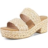 North Oak Women's Espadrilles Platform Sandals Wedges Slides Sandals Open Toe Fashion Summer Outdoor Beach Sandals