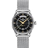Certina, Mens, DS-1 Day-Date 40mm, Stainless Steel, Swiss Automatic, Watch, Black, Mesh, C0294301105100
