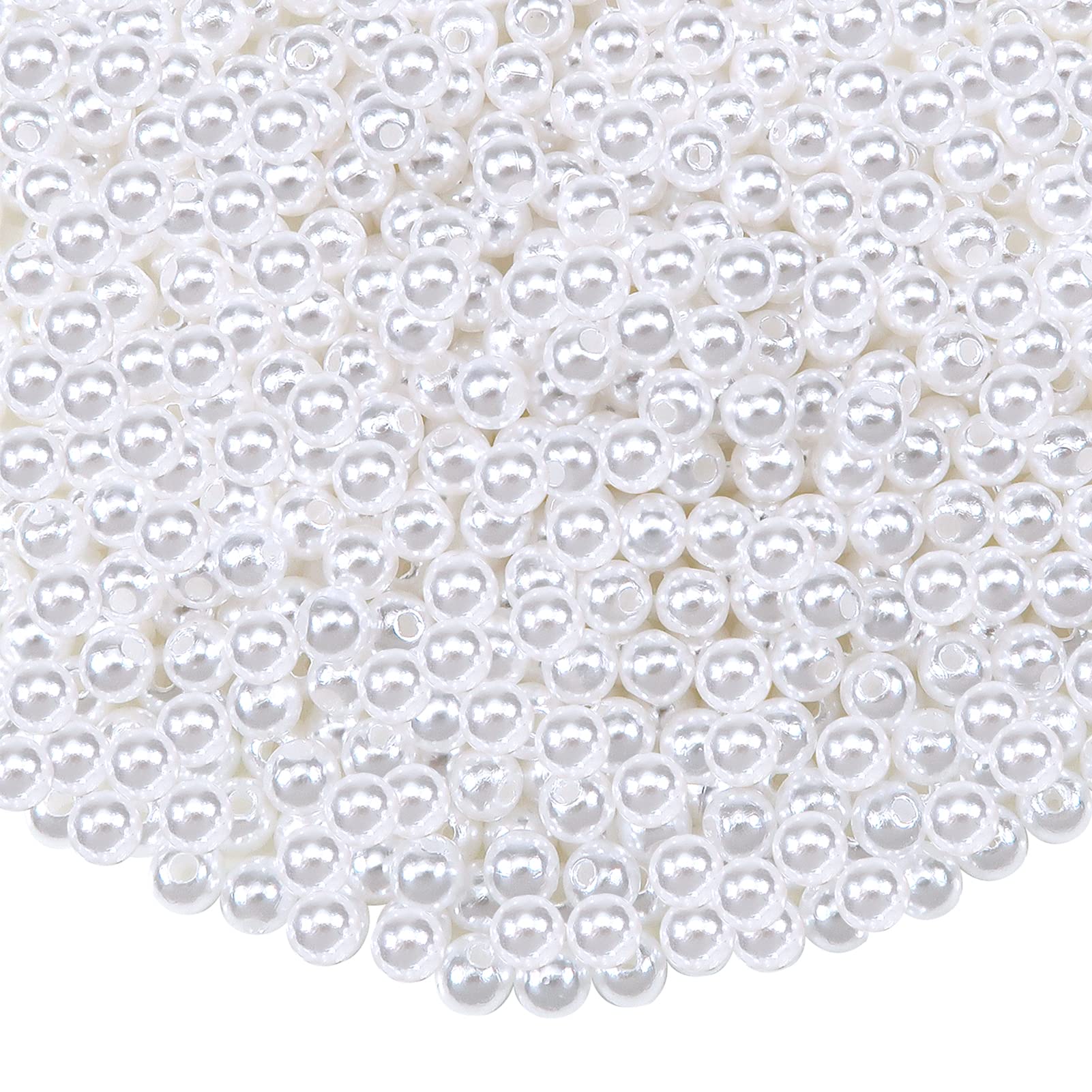Toaob 1050 pieces 4 mm glass beads, round, brown tone, multi-coloured beads for jewellery making