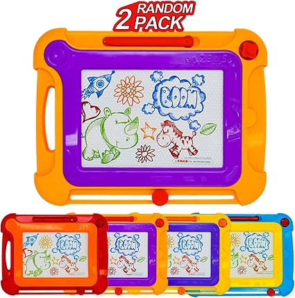 Ziwing Magnetic Drawing Board Pad With Multi Colors Drawing Screens And Magna Pen For Kids Toddlers Doodle Sketch Etch And Erasable Free Toys