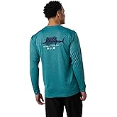 Guy Harvey Men's Long Sleeve Recycled Polyester Graphic T-Shirt