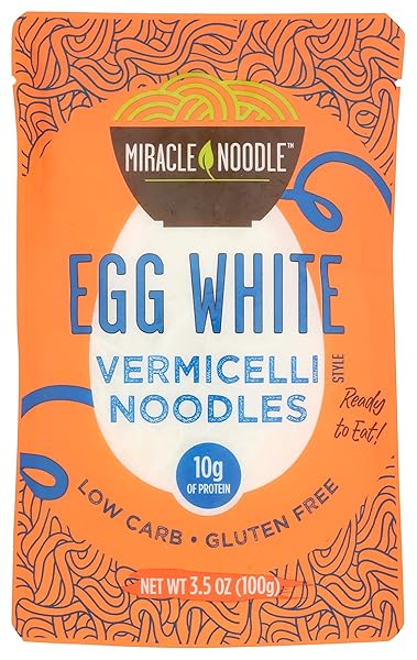 MIRACLE NOODLE EGG WHITE VERMICELLI ANGEL HAIR PASTA,...