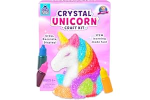 Crystal Growing Kit for Kids - All-in-One Educational Gifts for Girls 8-12 Years Old, Crystal Making Experiment, Unicorn Them