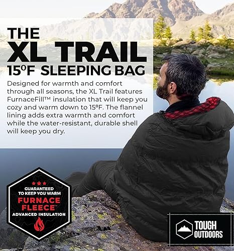 Tough Outdoors All Season Extra Large Sleeping Bag Adult