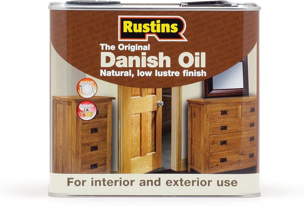 Rustins DANO2500 Original Danish Oil 2.5L Rich Natural Glow Wood Finish